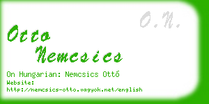 otto nemcsics business card